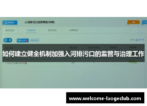 如何建立健全机制加强入河排污口的监管与治理工作