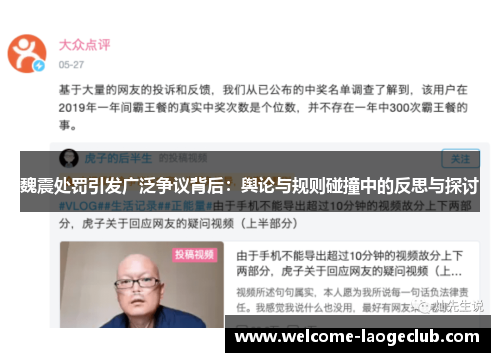魏震处罚引发广泛争议背后：舆论与规则碰撞中的反思与探讨